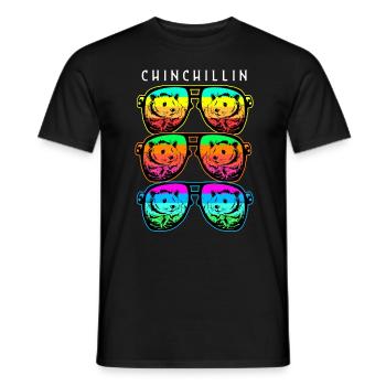 Chinchilla Geschenk Südamerika Nagetier Haustier - Männer T-Shirt - Schwarz - Vorne - AI Model Male 178 light (178cm)