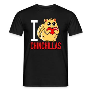 Chinchilla Geschenk Südamerika Nagetier Haustier - Männer T-Shirt - Schwarz - Vorne - AI Model Male 178 light (178cm)