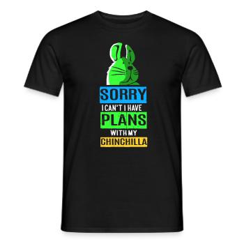 Chinchilla Geschenk Südamerika Nagetier Haustier - Männer T-Shirt - Schwarz - Vorne - AI Model Male 178 light (178cm)