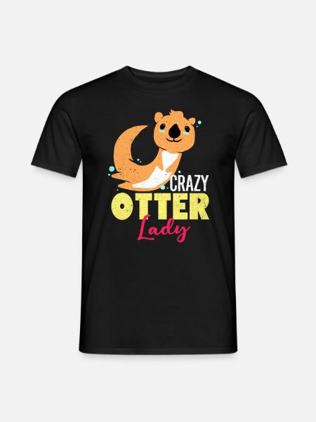 Otter - Männer T-Shirt - Schwarz