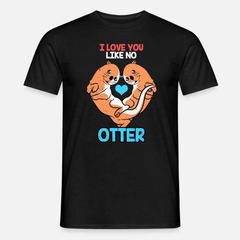 Otter - Männer T-Shirt - Schwarz