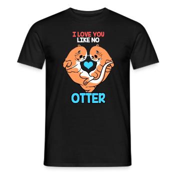 Otter Ferret Marten Water Sea Otter Beaver Sweet - Men's T-Shirt - black - Front - AI Model Male 178 light (178cm)