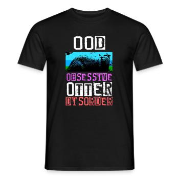 Otter Ferret Marten Water Sea Otter Beaver Sweet - Men's T-Shirt - black - Front - AI Model Male 178 light (178cm)