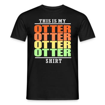 Otter Ferret Marten Water Sea Otter Beaver Sweet - Men's T-Shirt - black - Front - AI Model Male 178 light (178cm)