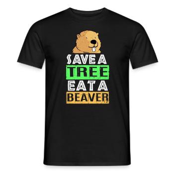Biber - T-shirt homme - noir - Devant - AI Model Male 178 light (178cm)