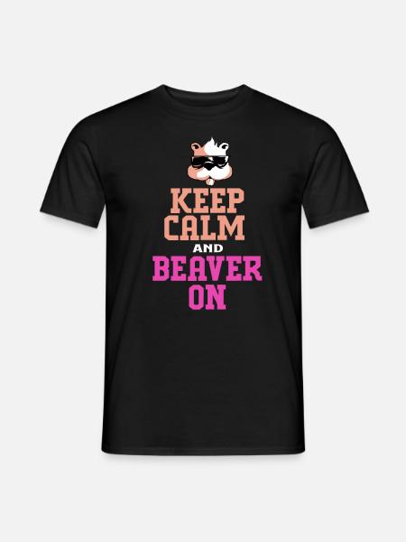 Biber Zweideutig Holz Baum Damm Dachs Otter - Männer T-Shirt - Schwarz