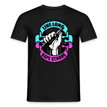 Vape - Men's T-Shirt - black - Front - AI Model Male 178 light (178cm)