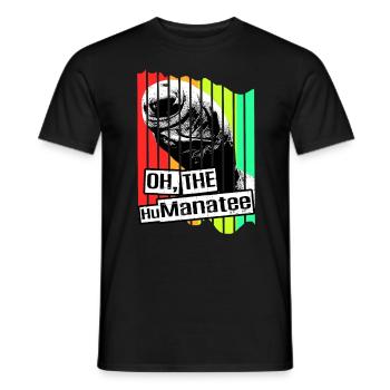Laque de dugong sanglier Sirenia Manatee - T-shirt homme - noir - Devant - AI Model Male 178 light (178cm)