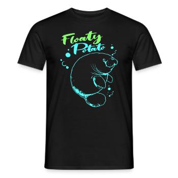 Laque de dugong sanglier Sirenia Manatee - T-shirt homme - noir - Devant - AI Model Male 178 light (178cm)