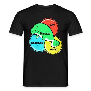 Vaches de mer - T-shirt homme - noir - Devant - AI Model Male 178 light (178cm)