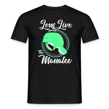 Laque de dugong sanglier Sirenia Manatee - T-shirt homme - noir - Devant - AI Model Male 178 light (178cm)