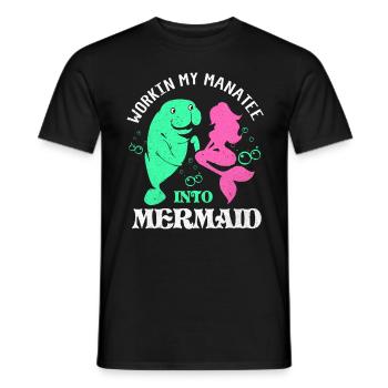 Vaches de mer - T-shirt homme - noir - Devant - AI Model Male 178 light (178cm)