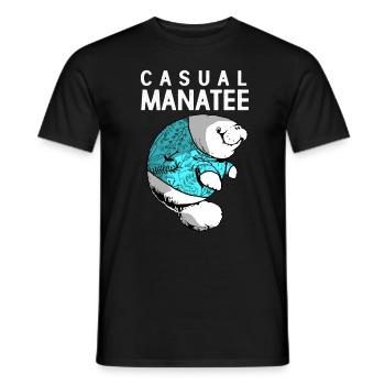 Laque de dugong sanglier Sirenia Manatee - T-shirt homme - noir - Devant - AI Model Male 178 light (178cm)