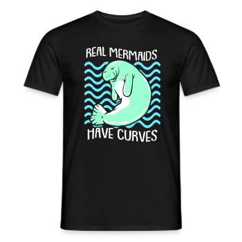 Laque de dugong sanglier Sirenia Manatee - T-shirt homme - noir - Devant - AI Model Male 178 light (178cm)