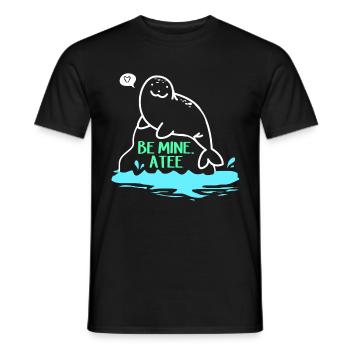 Laque de dugong sanglier Sirenia Manatee - T-shirt homme - noir - Devant - AI Model Male 178 light (178cm)