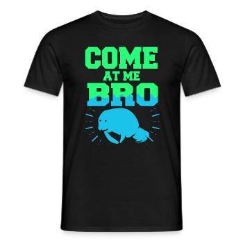 Laque de dugong sanglier Sirenia Manatee - T-shirt homme - noir - Devant - AI Model Male 178 light (178cm)