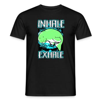 Lamantin Dugong Cochon de mer Sirenia Lamantin - T-shirt homme - noir - Devant - AI Model Male 178 light (178cm)