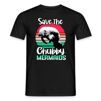 Lamantin Dugong Cochon de mer Sirenia Lamantin - T-shirt homme - noir - Devant - AI Model Male 178 light (178cm)