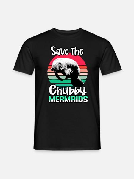 Seekuh Dugong Seeschwein Sirenia Manatee - Männer T-Shirt - Schwarz