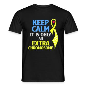 Down Syndrom Chromosom Trisomie 21 Awareness 321 - Männer T-Shirt - Schwarz - Vorne - AI Model Male 178 light (178cm)