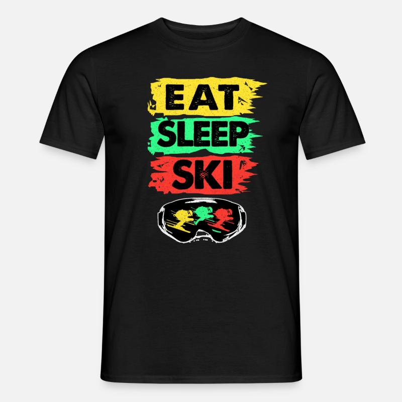 Ski Ski Ski Ski Ski Ski - T-skjorte herre - svart