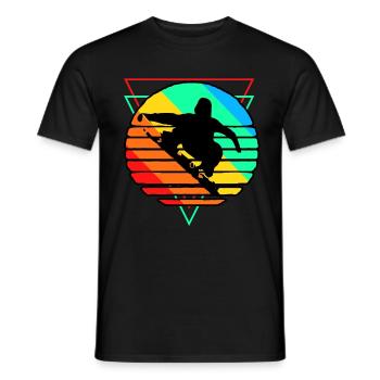 Snowboarding Snowboarder Snowboard Snowboard Holiday - Men's T-Shirt - black - Front - AI Model Male 178 light (178cm)