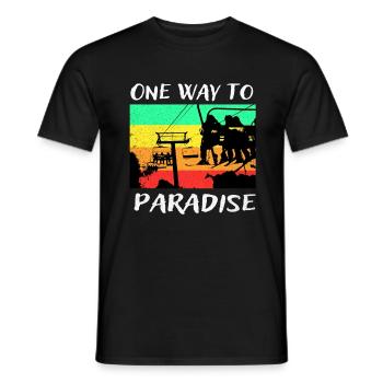 Snowboard - Männer T-Shirt - Schwarz - Vorne - AI Model Male 178 light (178cm)