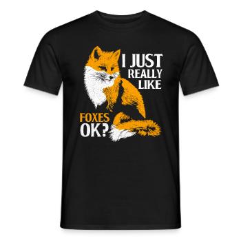 Fox - Men's T-Shirt - black - Front - AI Model Male 178 light (178cm)