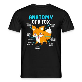 Fox - Men's T-Shirt - black - Front - AI Model Male 178 light (178cm)