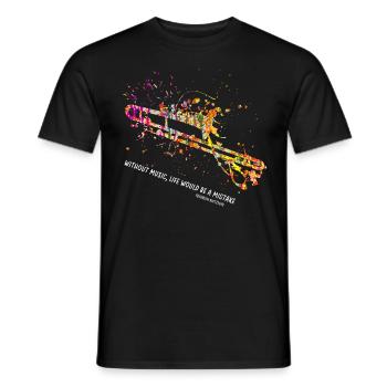 Explosion de couleur d'instrument de trombone - T-shirt homme - noir - Devant - AI Model Male 178 light (178cm)