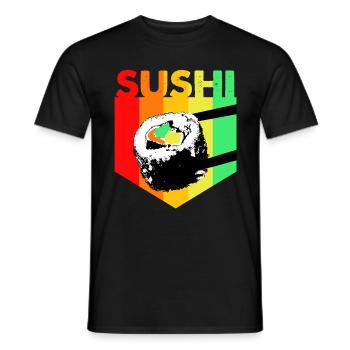 Sushi Go Rice Japan Tokyo Miso Nigiri Maki Udon - Men's T-Shirt - black - Front - AI Model Male 178 light (178cm)