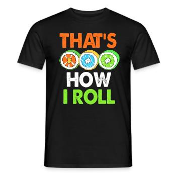 Sushi Go Rice Japan Tokyo Miso Nigiri Maki Udon - Men's T-Shirt - black - Front - AI Model Male 178 light (178cm)
