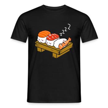 Sushi Go Rice Japan Tokyo Miso Nigiri Maki Udon - Men's T-Shirt - black - Front - AI Model Male 178 light (178cm)