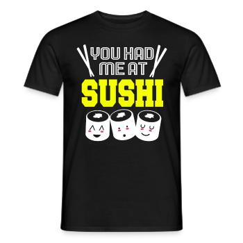 Sushi Go Riz Japon Tokyo Miso Nigiri Maki Udon - T-shirt homme - noir - Devant - AI Model Male 178 light (178cm)