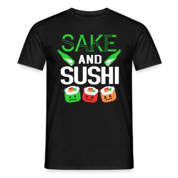 Sushi Go Rice Japan Tokyo Miso Nigiri Maki Udon - Men's T-Shirt - black - Front - AI Model Male 178 light (178cm)