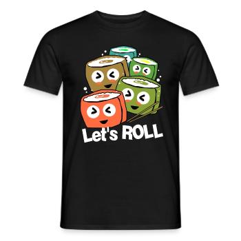 Sushi Go Rice Japan Tokyo Miso Nigiri Maki Udon - Men's T-Shirt - black - Front - AI Model Male 178 light (178cm)