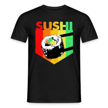 Sushi - T-shirt homme - noir - Devant - AI Model Male 178 light (178cm)