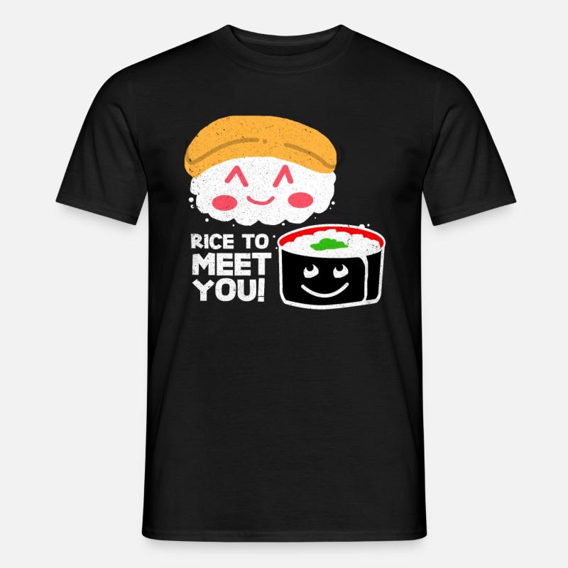 Sushi - Männer T-Shirt - Schwarz