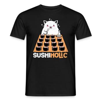 Sushi - Männer T-Shirt - Schwarz - Vorne - AI Model Male 178 light (178cm)