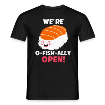 Sushi - Männer T-Shirt - Schwarz - Vorne - AI Model Male 178 light (178cm)