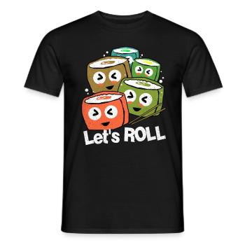 Sushi - Männer T-Shirt - Schwarz - Vorne - AI Model Male 178 light (178cm)