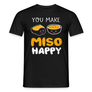 Sushi - Männer T-Shirt - Schwarz - Vorne - AI Model Male 178 light (178cm)