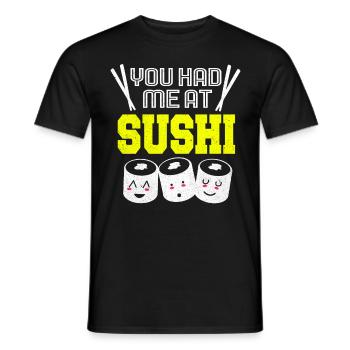 Sushi Go Riz Japon Tokyo Miso Nigiri Maki Udon - T-shirt homme - noir - Devant - AI Model Male 178 light (178cm)