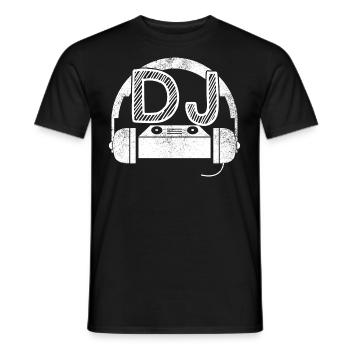 Table de mixage DJ avec écouteurs - T-shirt homme - noir - Devant - AI Model Male 178 light (178cm)