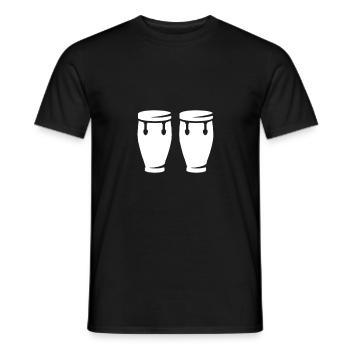 Drums - Drum - Musicians -Djembe - Men's T-Shirt - black - Front - AI Model Male 178 light (178cm)