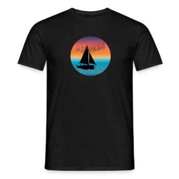 catamaran à voile cadeau katamaran idée actuelle bateau - T-shirt homme - noir - Devant - AI Model Male 178 light (178cm)