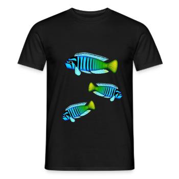 Fisch Barsch Bunt Barsche Afrikanische Malawi - Männer T-Shirt - Schwarz - Vorne - AI Model Male 178 light (178cm)
