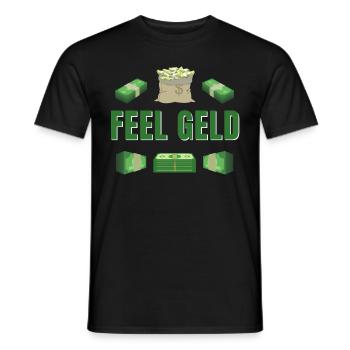 Feel Money Money Banknotes Get Rich Fast - Men's T-Shirt - black - Front - AI Model Male 178 light (178cm)