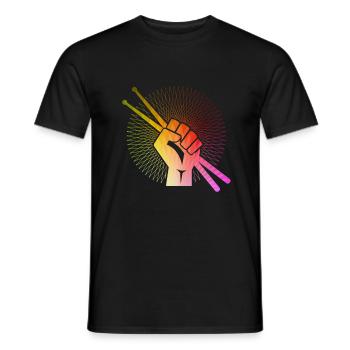 Drummer drummer gift - Men's T-Shirt - black - Front - AI Model Male 178 light (178cm)