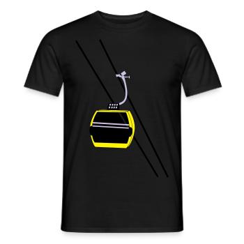 La Paz Bolivia Cable Car - Men's T-Shirt - black - Front - AI Model Male 178 light (178cm)